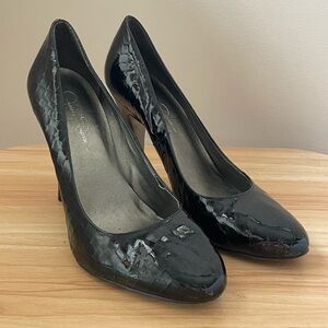 Jessica Simpson Black Textured Heels